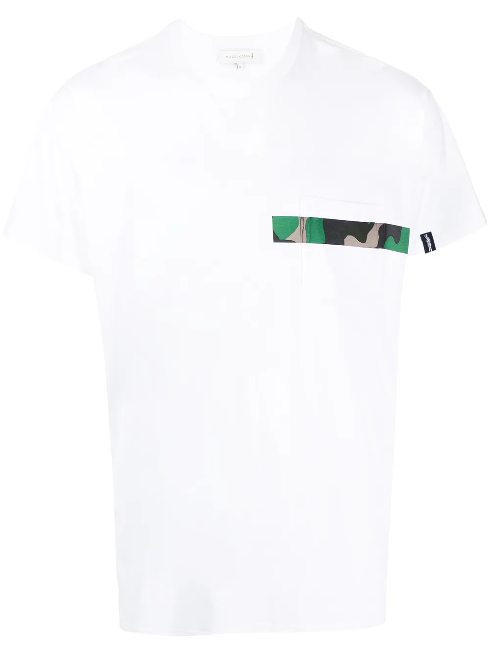 

Mackintosh playera con franja estampada estilo militar - Blanco