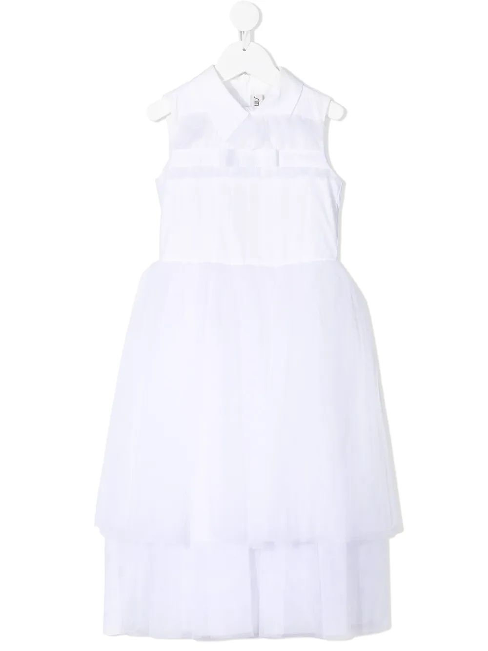 

Simonetta bow-detail cotton dress - White