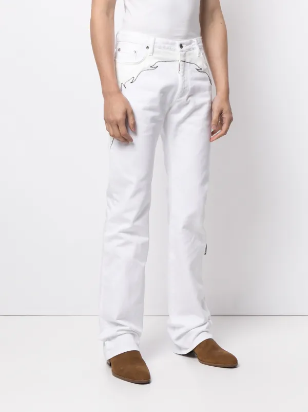 off white flared jeans