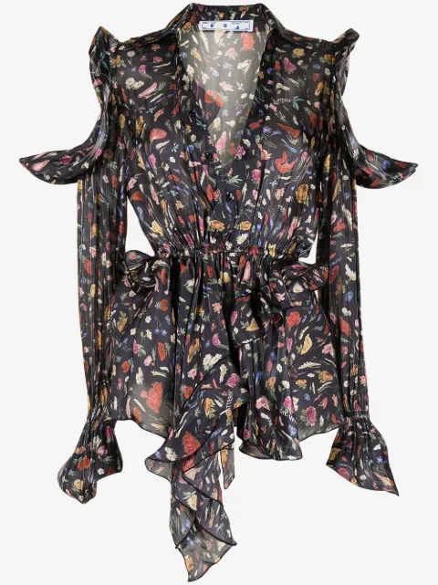 Off-White blouse à fleurs
