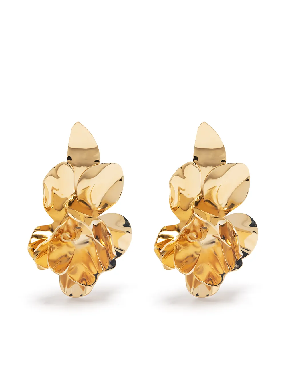 

Marni aretes en forma de flor grande - Dorado