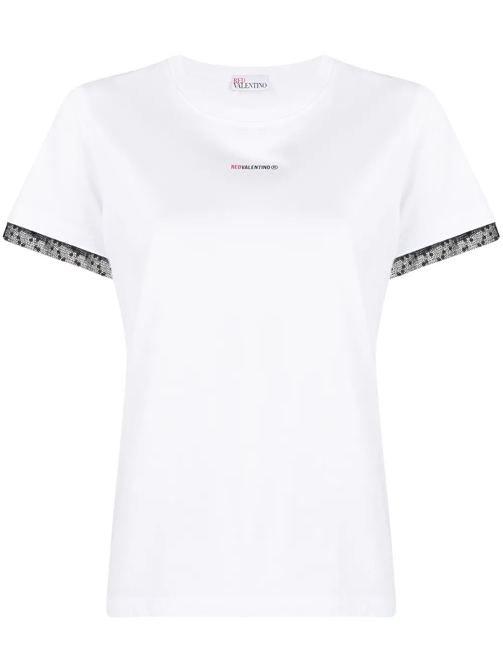 Click to view more detailed imagery on our partner's website Red Valentino Cotton T-shirt With Logo Print In White