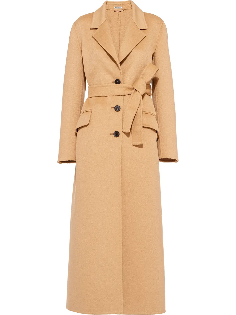 Image 1 of Miu Miu single-breasted belted coat