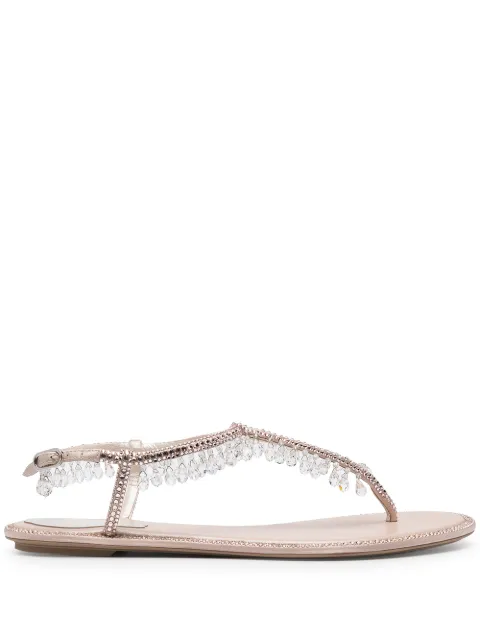 René Caovilla Chandelier flat sandals