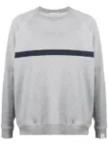 Mackintosh horizontal-stripe crew-neck sweatshirt - Grey