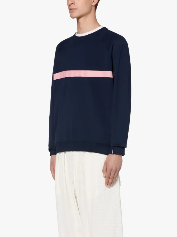 Navy x Pink Cotton Crew Neck Sweatshirt | GJM-207