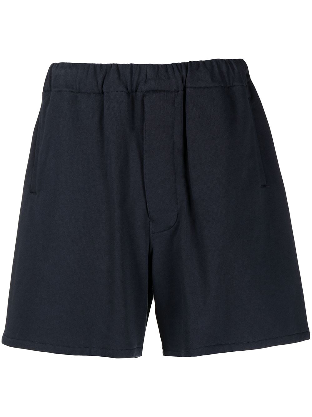 Mackintosh Logo Patch Sweat Shorts In Grey