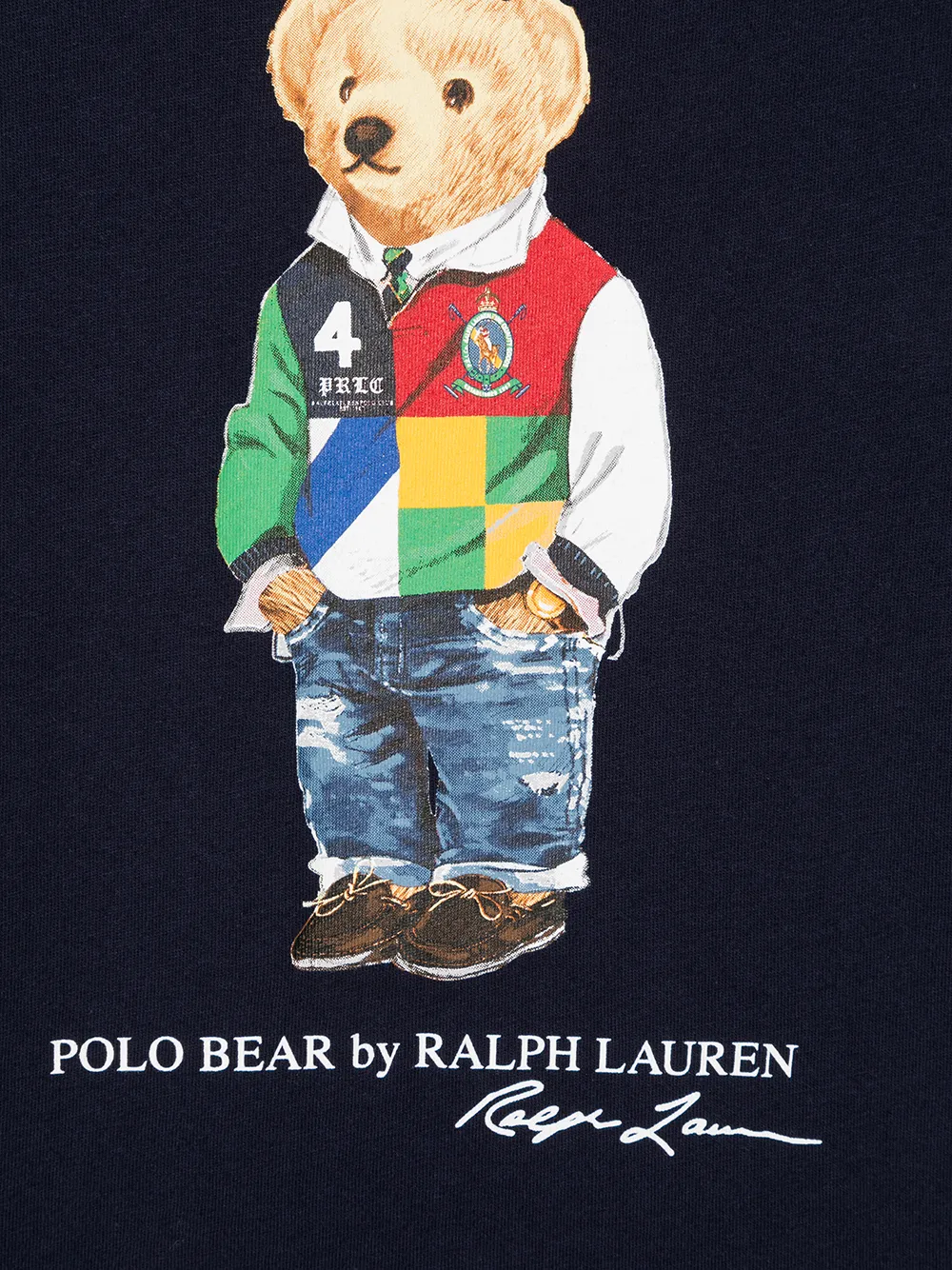 фото Ralph lauren kids футболка с короткими рукавами и принтом teddy bear