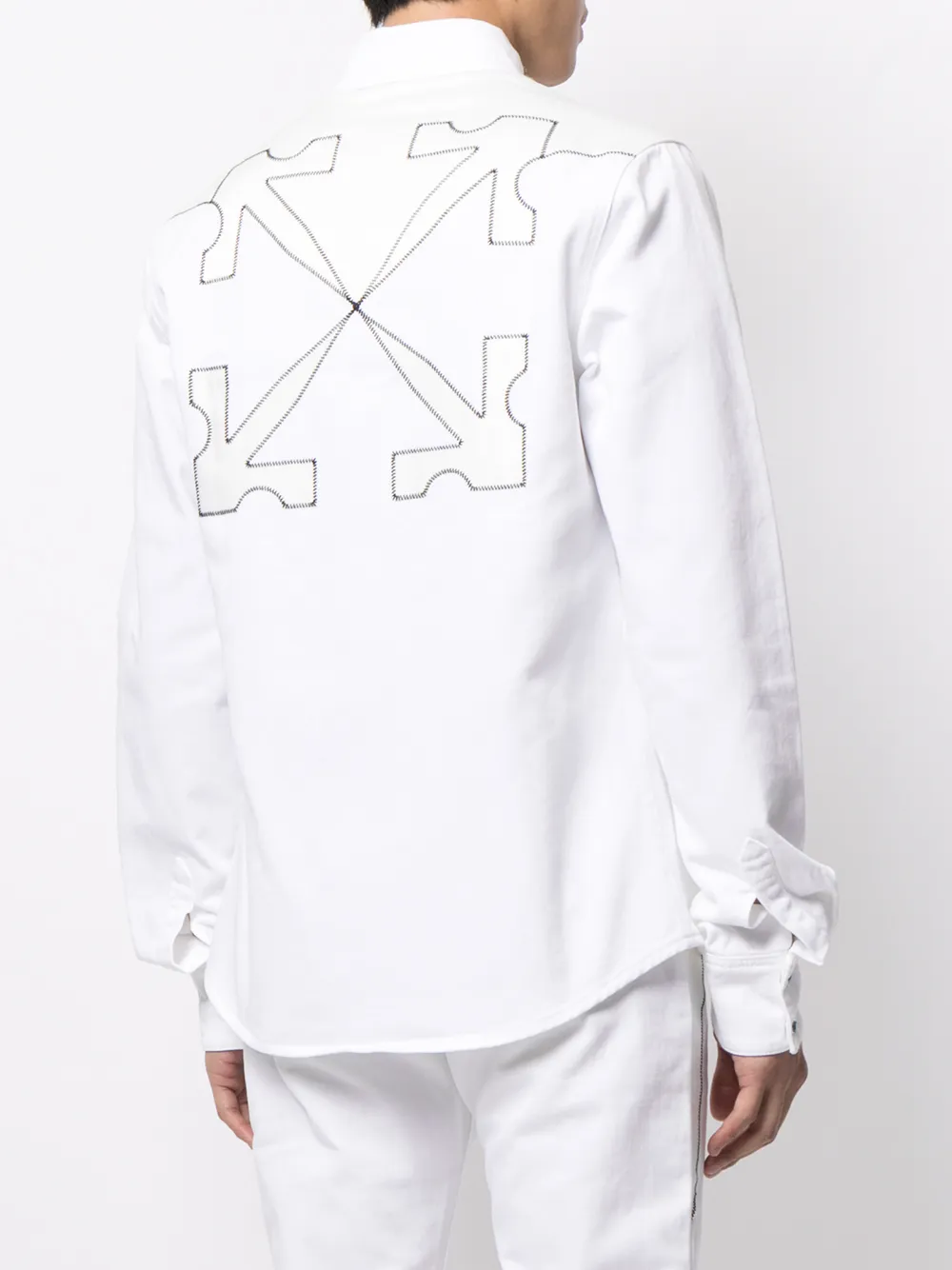 фото Off-white рубашка в стиле вестерн с логотипом arrows