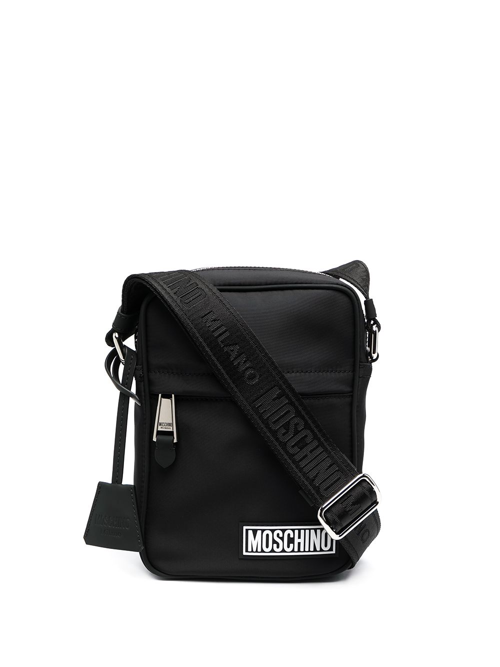 фото Moschino маленькая сумка-мессенджер с логотипом