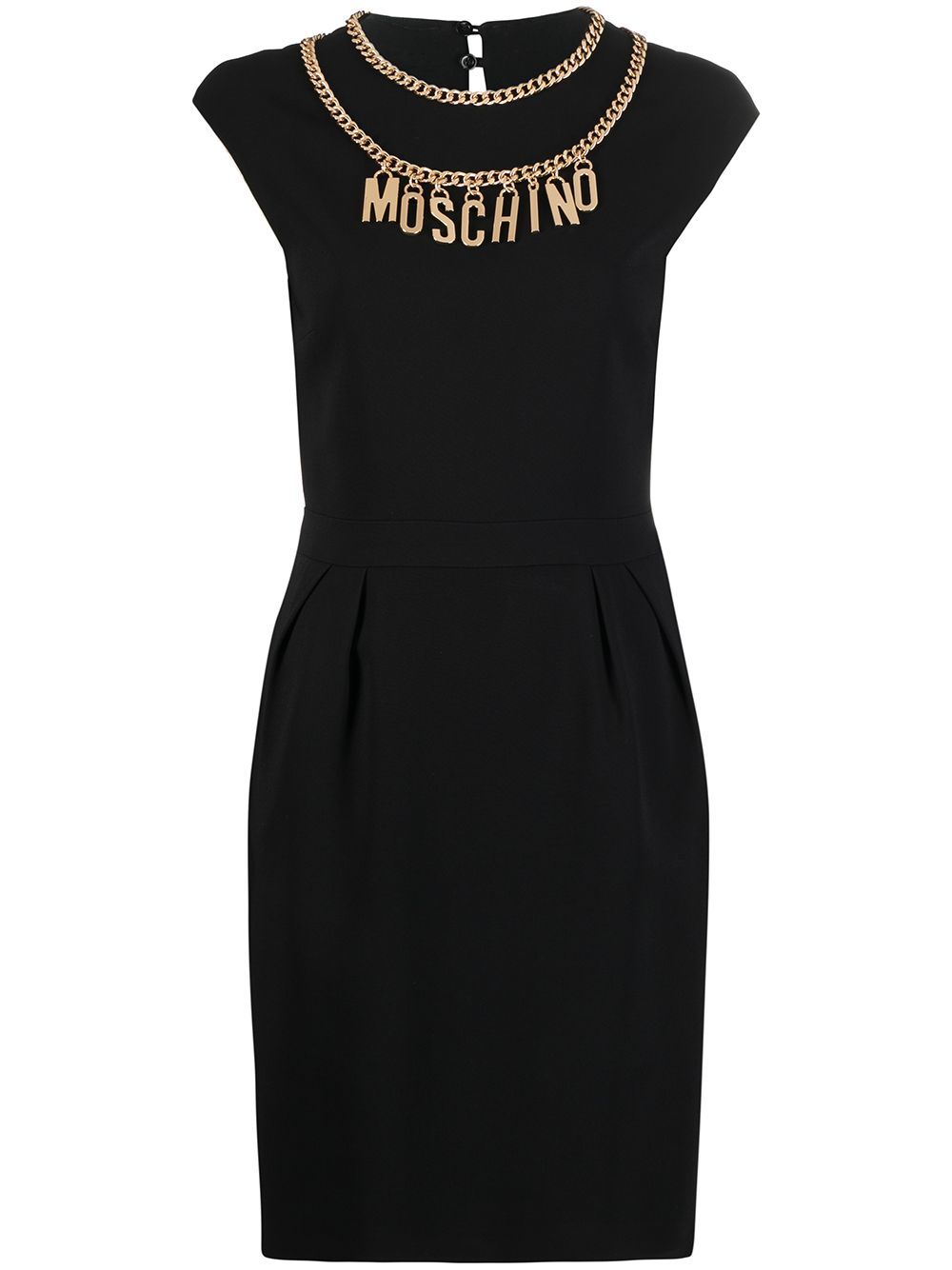 фото Moschino платье с цепочками и логотипом