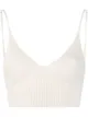Image 1 of Philosophy Di Lorenzo Serafini V-neck rib-knit crop top