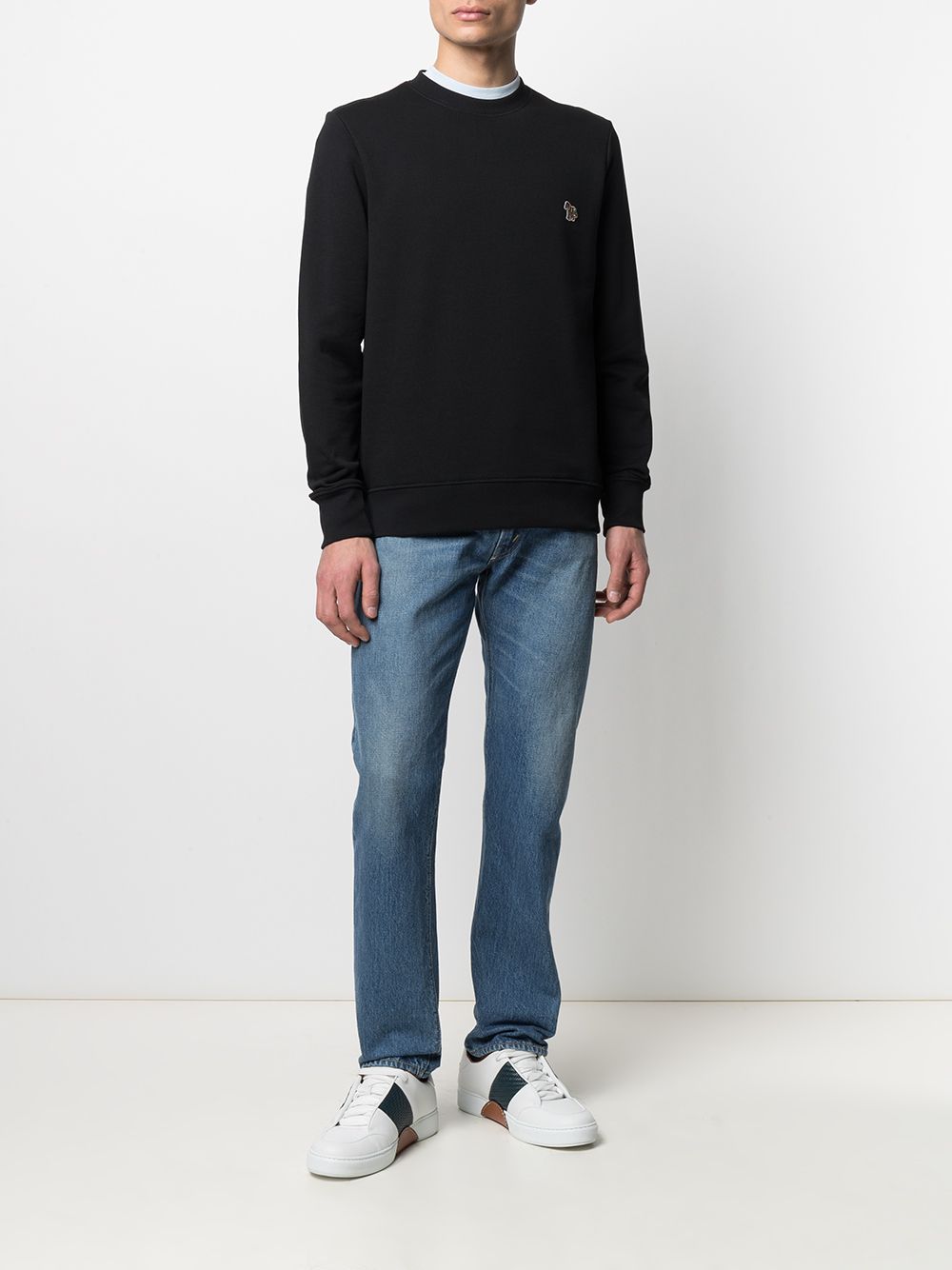 PS Paul Smith Sweater met zebraprint - Zwart