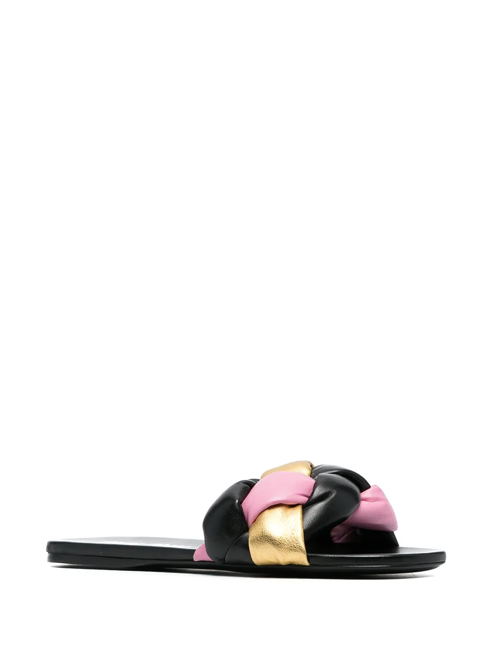 Miu woven flat sandals Black