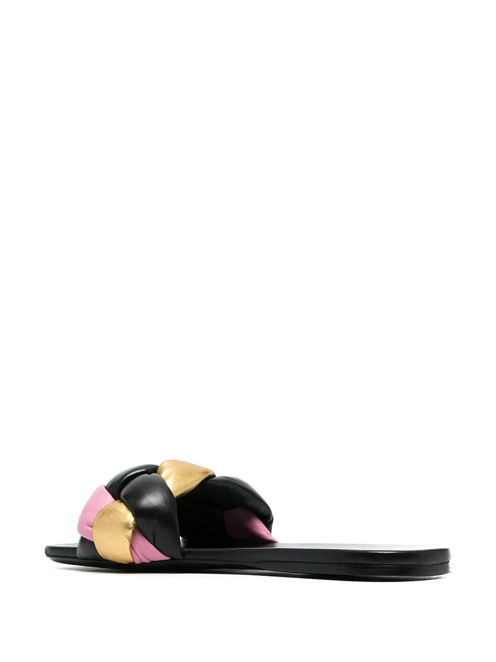 Miu woven flat sandals Black