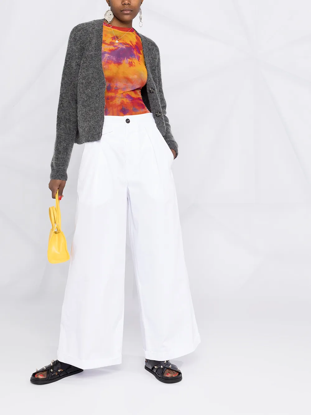 Image 2 of Dsquared2 wide-leg cotton trousers