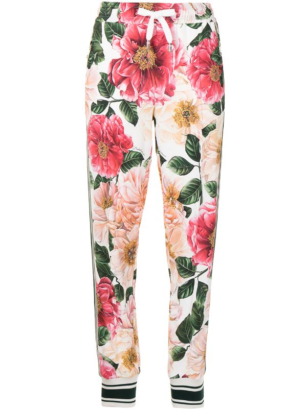 Shop Dolce & Gabbana floral-print track pants with Express Delivery -  FARFETCH