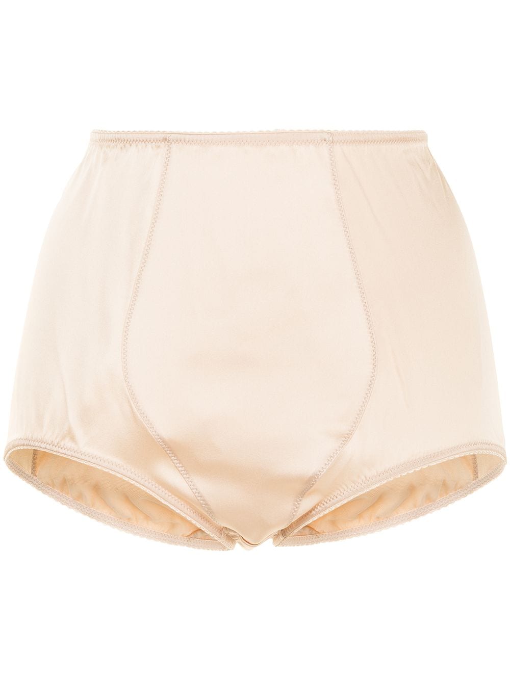 Dolce & Gabbana Satin High-waisted Panties In Pale Pink