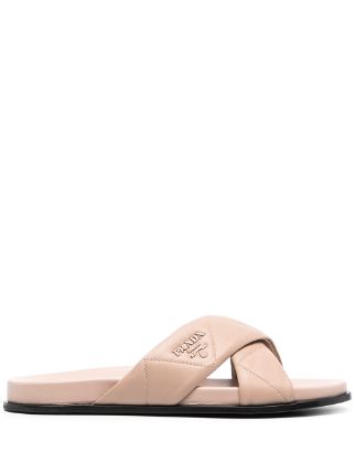 Prada Quilted cross-strap Sandals - Farfetch