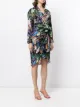 Milly botanical-print wrap dress