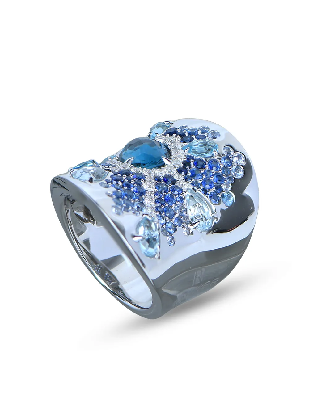 

RODNEY RAYNER anillo Starburst en oro rosa de 18kt con diamantes - Plateado