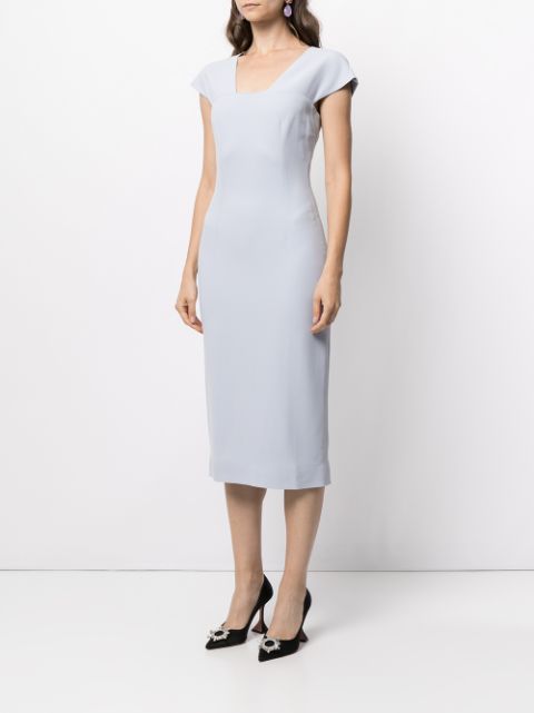 Shop blue Dolce & Gabbana cap sleeves midi dress with Express Delivery ...