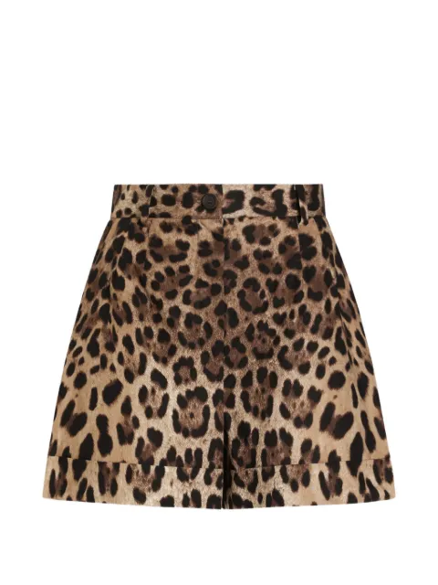 Dolce & Gabbana leopard-print tailored shorts