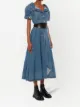 Alexander McQueen V-neck midi denim dress