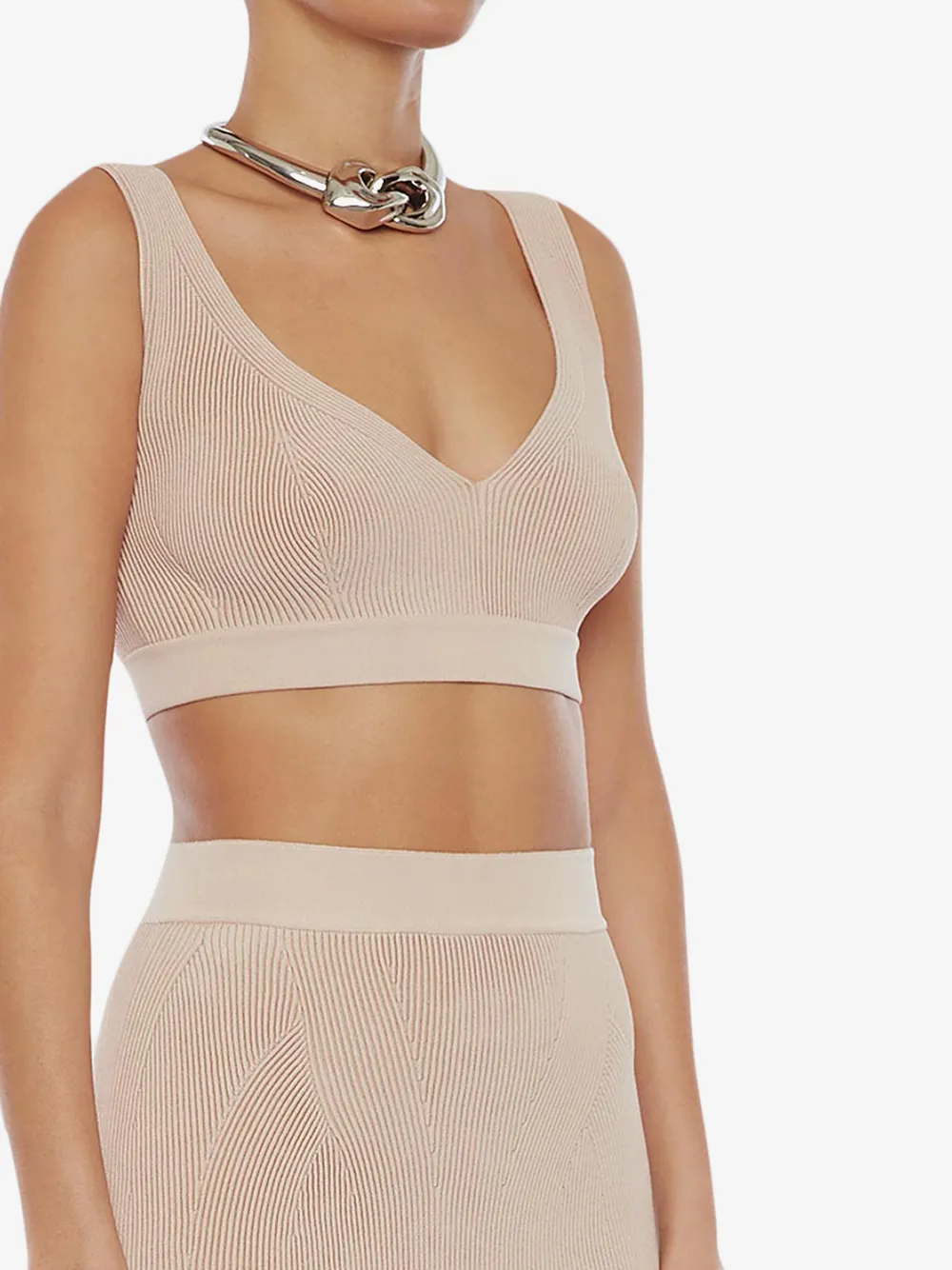 Alexander McQueen Ribgebreide top Roze
