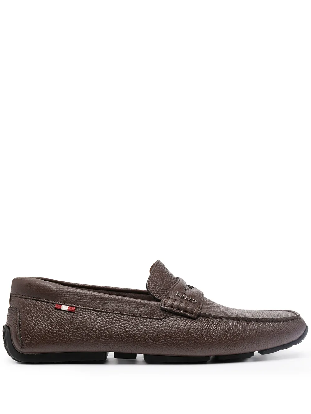 

Bally Pavel pebbled penny loafers - Brown