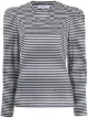 Image 1 of Derek Lam 10 Crosby puff-sleeve striped T-shirt