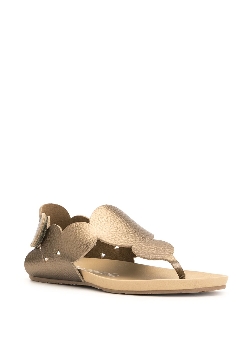 фото Pedro garcia metallic-effect touch-strap sandals