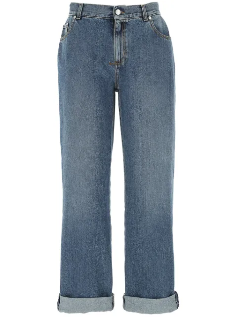 Alexander McQueen high-waisted straight-leg jeans