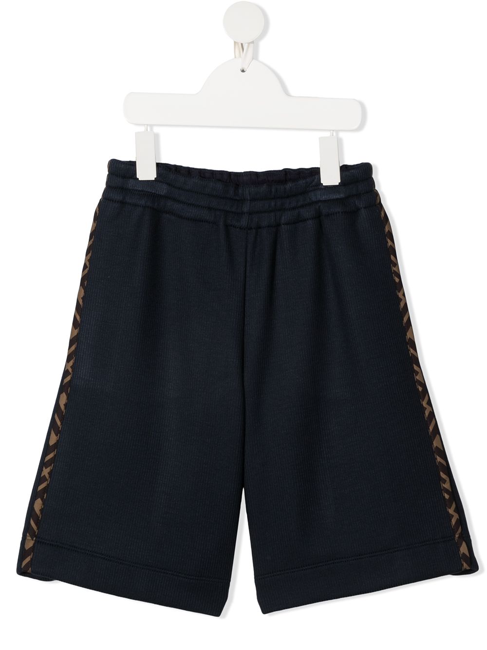 Fendi Kids Shorts met logo afwerking Blauw