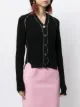 Nº21 contrast-trim ribbed cardigan