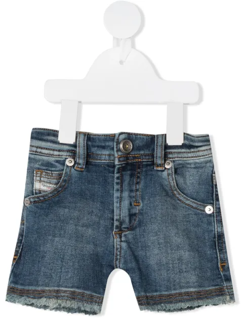 Diesel Kids شورت جينز بخصر متوسط