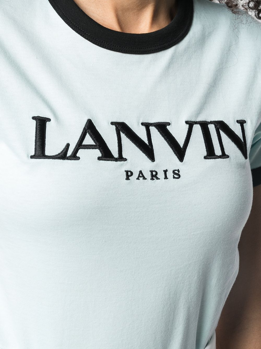 фото Lanvin футболка с вышитым логотипом