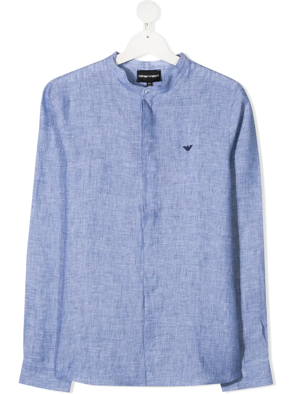 фото Emporio armani kids рубашка с вышитым логотипом