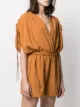 Caravana frayed V-neck playsuit