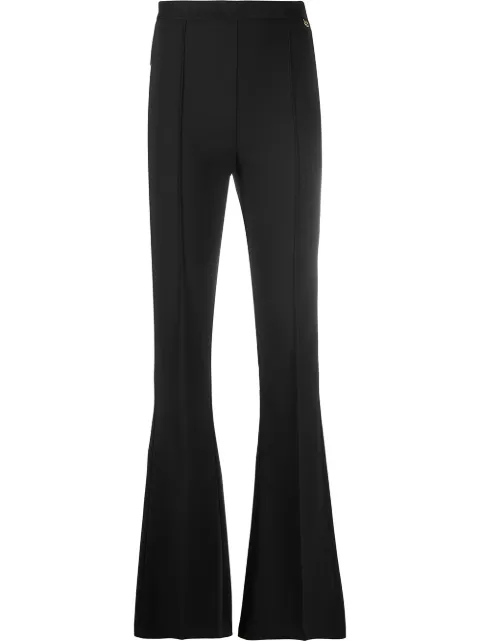 Shop black Elisabetta Franchi high-waist bootcut trousers with Express  Delivery - Farfetch