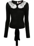 Nº21 lace-collar jumper - Black