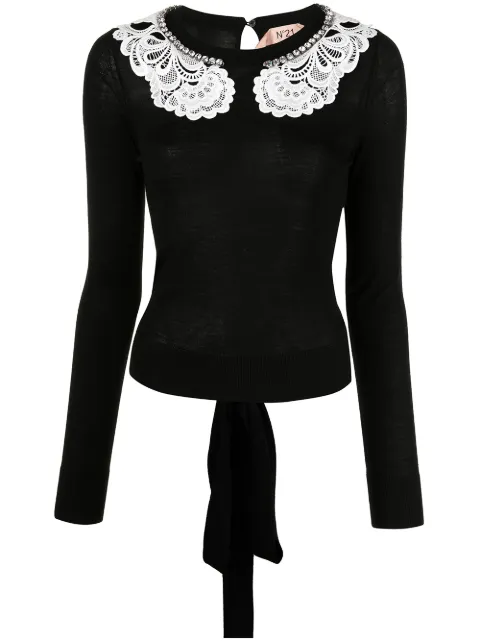 Nº21 lace-collar jumper
