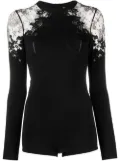 Valentino Garavani lace panelled playsuit - Black