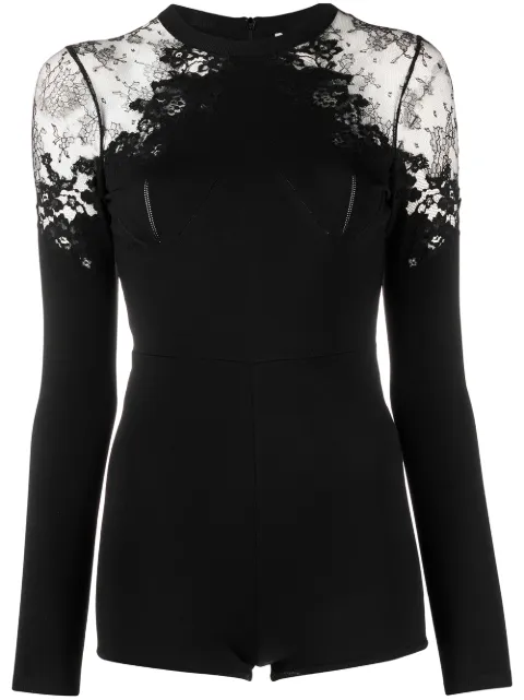 Valentino Garavani lace panelled playsuit