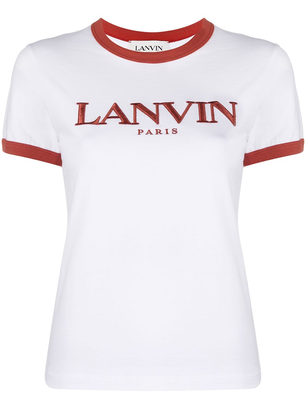 фото Lanvin футболка с вышитым логотипом