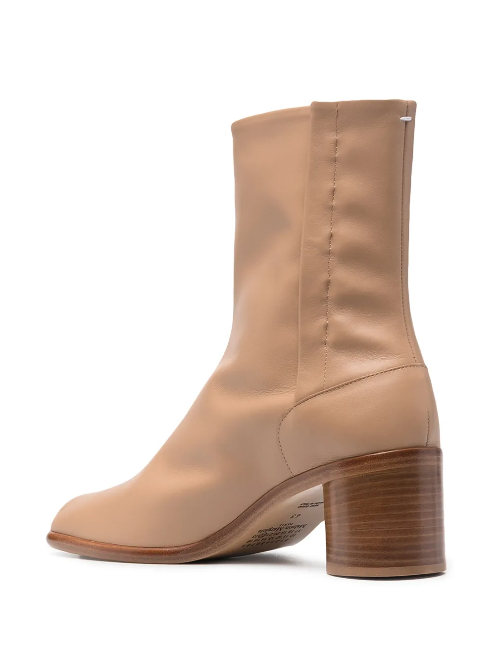 Shop Maison Margiela Tabi 60mm Leather Ankle Boots In Neutrals