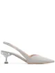 Image 1 of Miu Miu embossed sling-back pumps