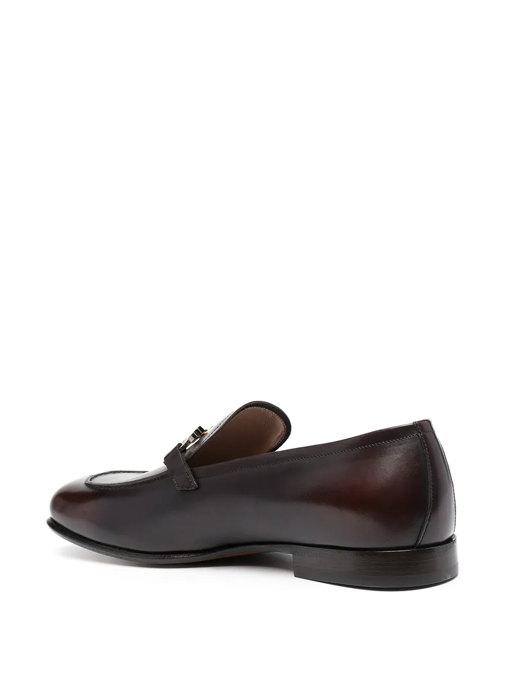 Ferragamo Gancini square-toe loafers Black