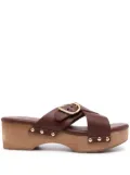 Ancient Greek Sandals Marilisa stud-detail clogs - Brown