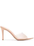 Gianvito Rossi Elle 85mm transparent-strap mules - Neutrals